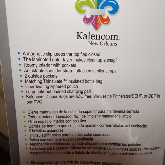 Kalencom Baby Diaper Bag Infant Bottle Bag Zip Pouch Changing Pad Accessories - Picture 13 of 13